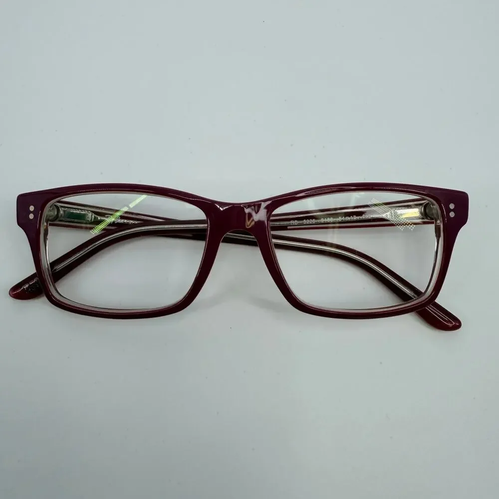 Ray Ban RB 5225 5186 Berry Pink Rectangle Eyeglasses Frames 54-17-145